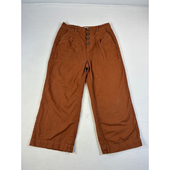 Velvet Heart Pants - Velvet Heart Malik Women's High Rise Wide Leg Crop Button Fly Pants Size 28